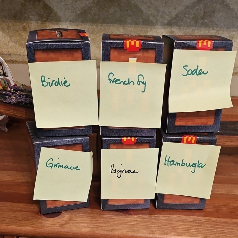 Set of Six Collectible Boxes with Labels